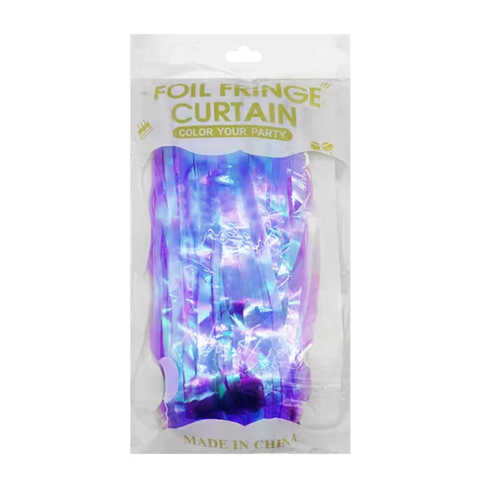 1pza Cortina para fiesta con efecto brillante glow, variedad de colores / foil fringe curtain / qys0318