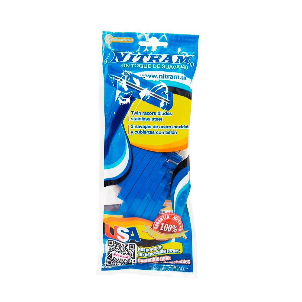 Blíster de 10 rastrillos plásticos, de...