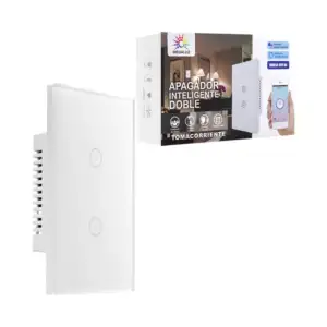 Apagador inteligente con 2 botones táctiles, control app, 118x72x39mm…