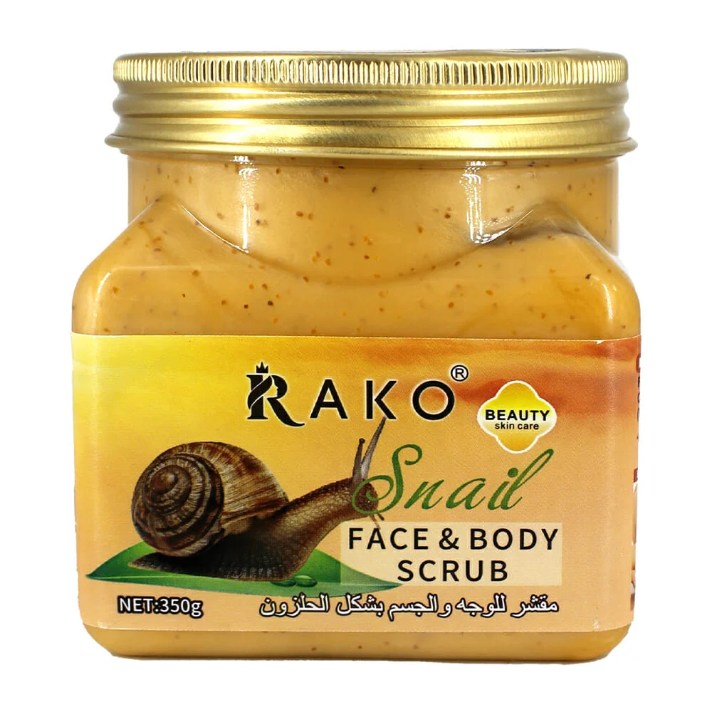 Exfoliante corporal rako con extracto de baba de caracol 350g / rk109