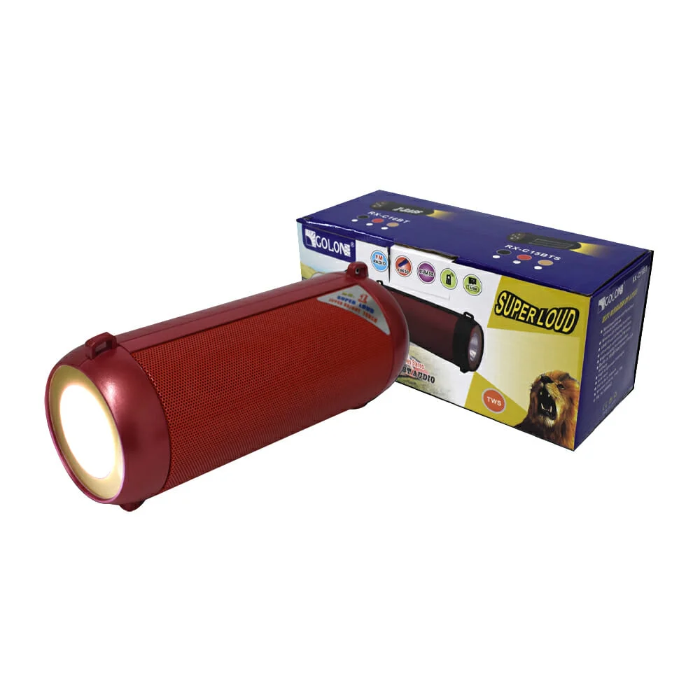 Bocina bluetooth golon con panel solar, lámpara y correa, variedad de colores / c15bts