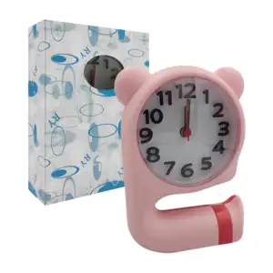 Reloj despertador con orejas de oso para escritorio, variedad de colo…