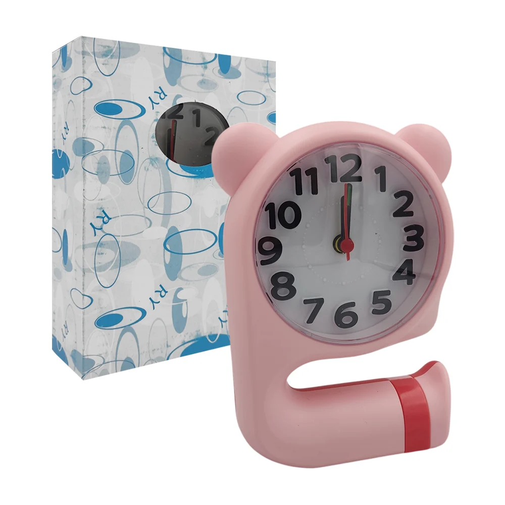 Reloj despertador con orejas de oso para escritorio, variedad de colores / ry601