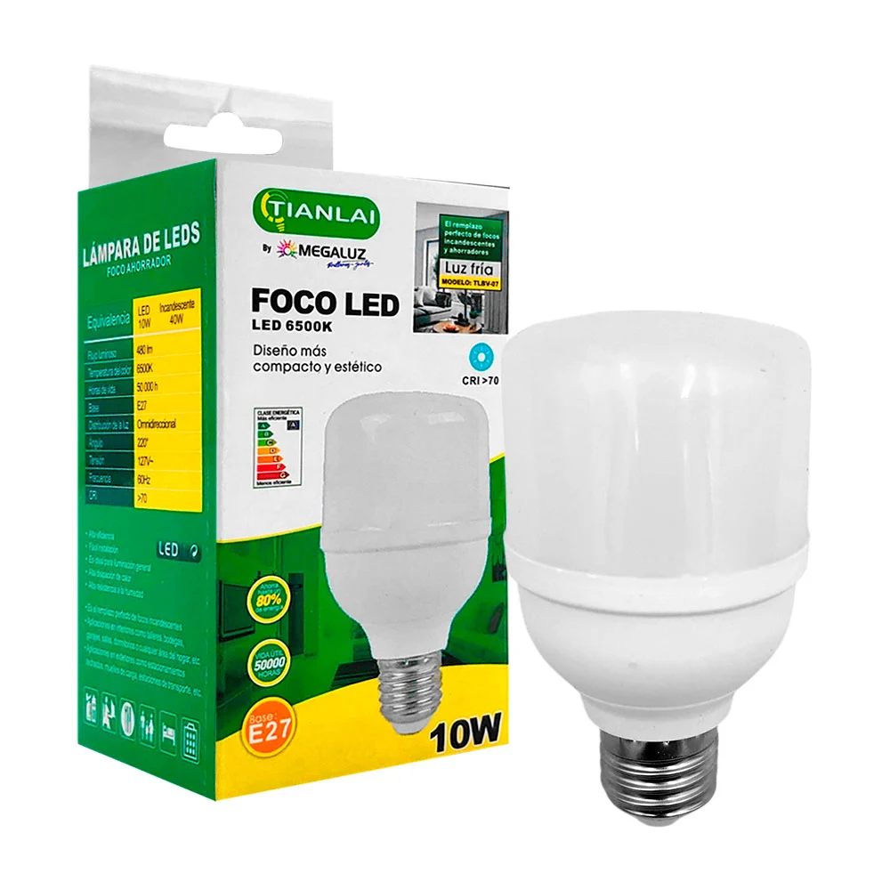 Foco led ahorrador, de luz fría, consum...