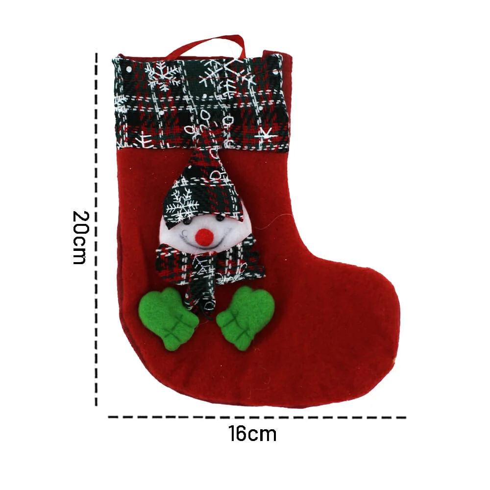 1pza Adorno colgante navideño en forma de bota afelpada con diseño, variedad de diseños / sd-1276