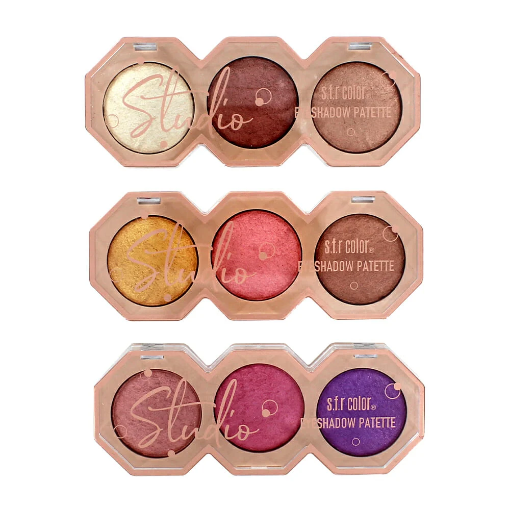 Sombras con brillo 3 tonos, variedad de colores 7420