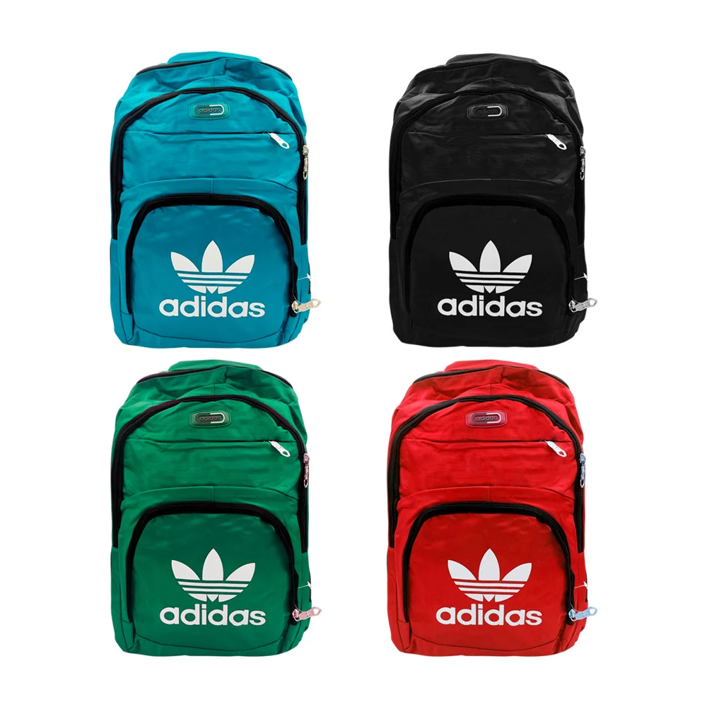 Mochila mediana lisa con 4 compartimento...