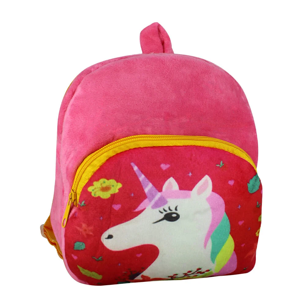 Mochila pequeña afelpada con diseño de unicornio sk-504