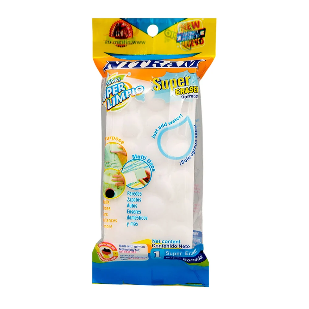 Super borrador /esponja mágica de melamina multiusos
