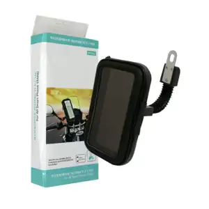 Soporte funda ajustable a manubrio de motocicleta para teléfono celul…