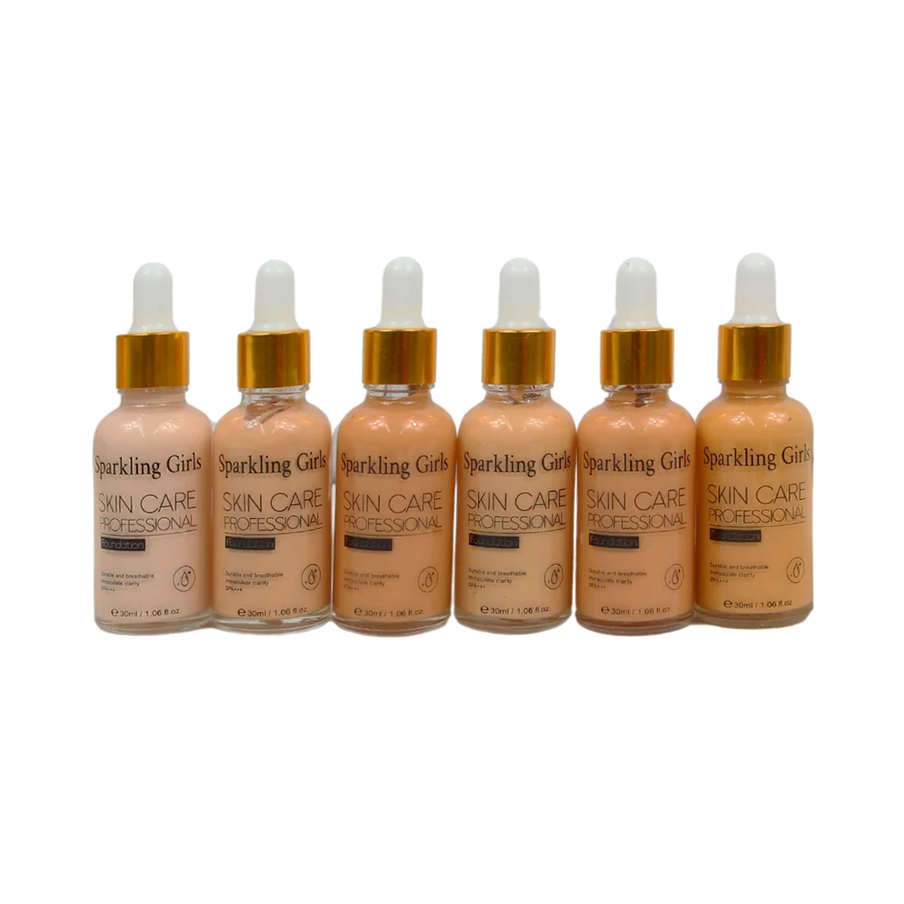 Base de maquillaje líquida sparkling girls, 30ml, variedad de tonos / skin care professional / sp-8009d