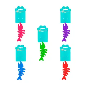 Mordedera de plástico con forma de pez, 12cm, colores surtidos / spm-…