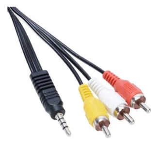 cable con entrada de audio y salida RCA