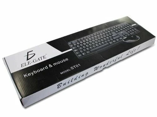 Kit de teclado y mouse usb alámbrico para laptop y/o pc, slim waterproof / ST.01