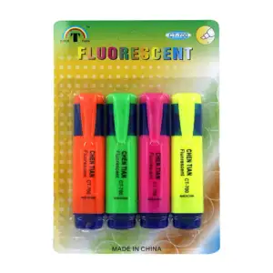 Blíster de 4 marcatextos, variedad de colores / ct-700 / st37655