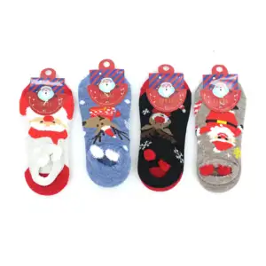 Par de calcetines talla infantil 2-4y con orejitas y diseño navideño,…