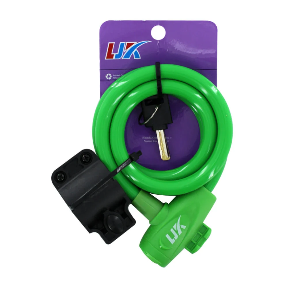 Candado ljk para bicicleta, con soporte de montaje + par de llaves, variedad de colores / t-606-588
