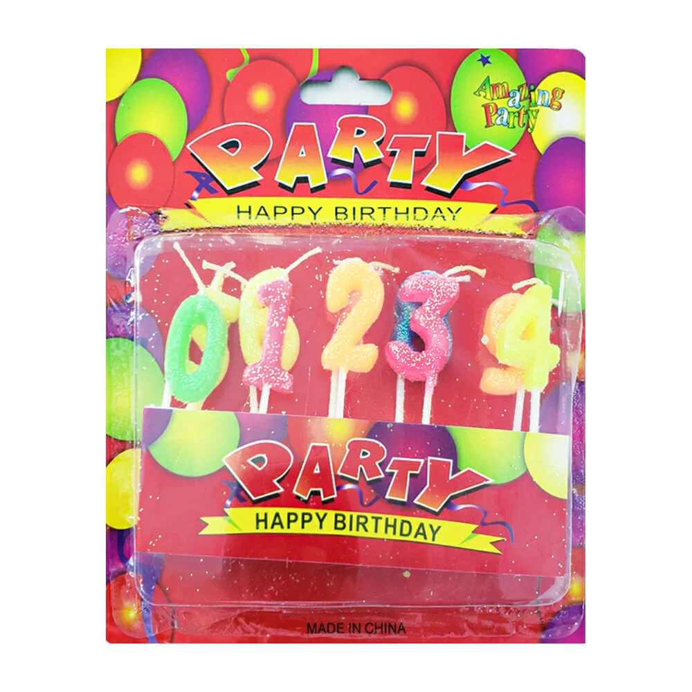 Blíster con velas brillosas en forma de...