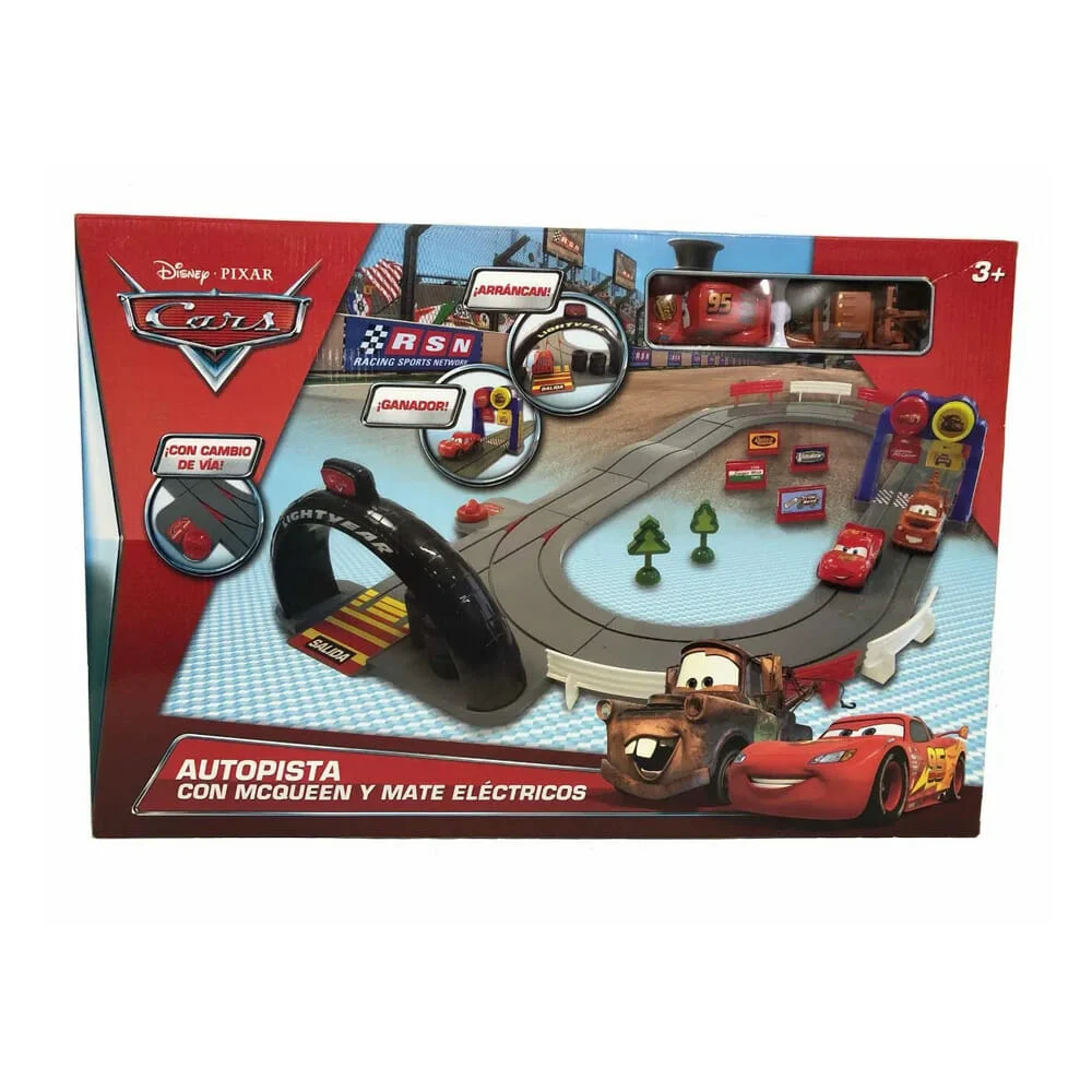 Pista cars de juguete con cambio de vía...