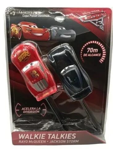 Juego de 2 radios walkie talkie en forma de McQueen y Jackson storm con alcance de 70mtrs / cars / t363464