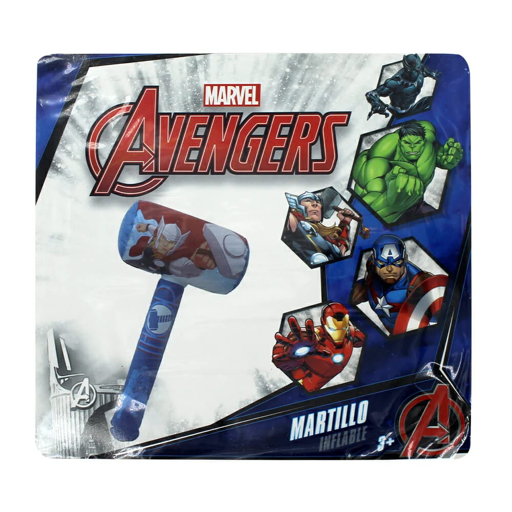 Martillo inflable 50cm con diseño de avengers t368454