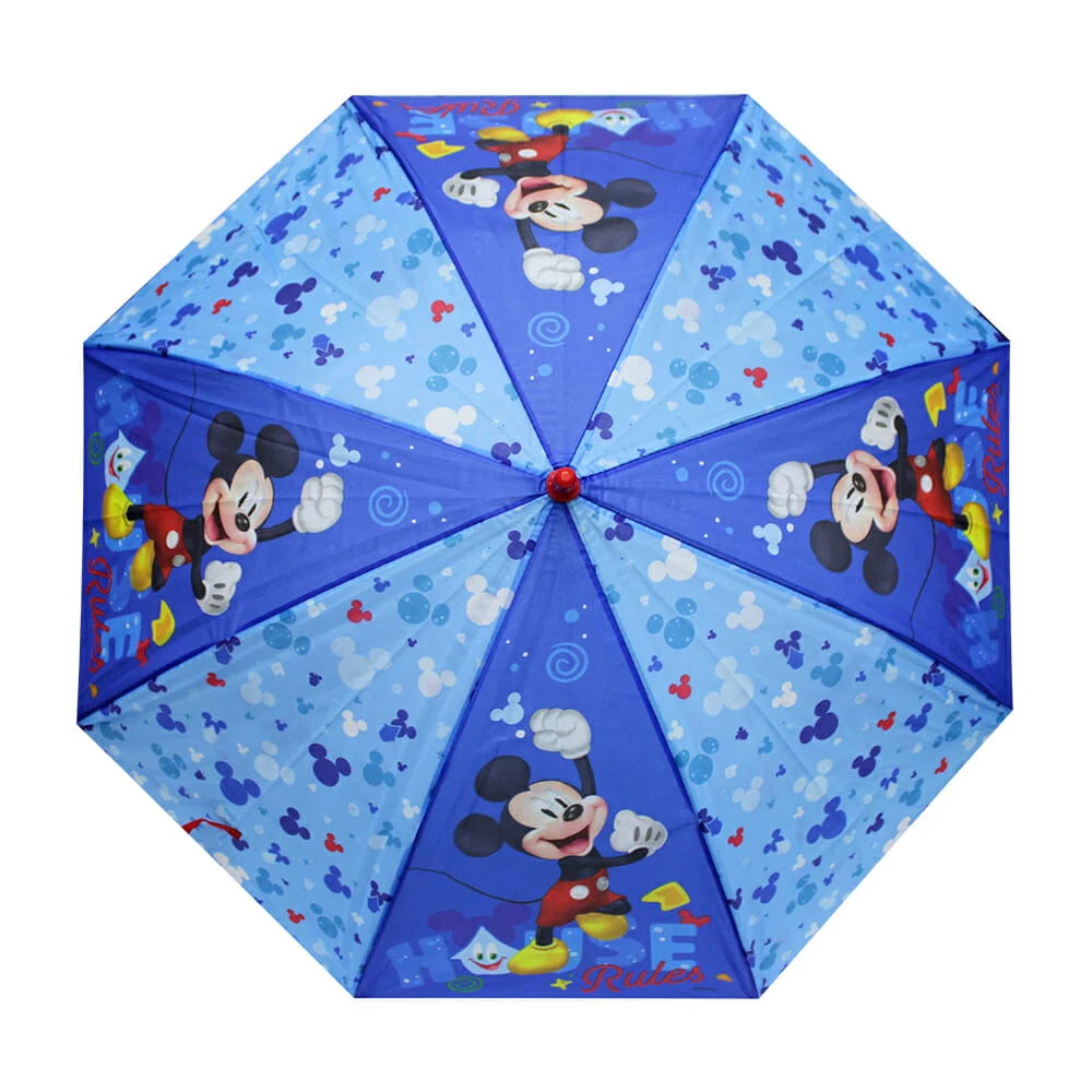Sombrilla paraguas chico con mango de plástico y diseño estampado de mickey o minnie mouse 85x65cm, variedad de diseños / t378088