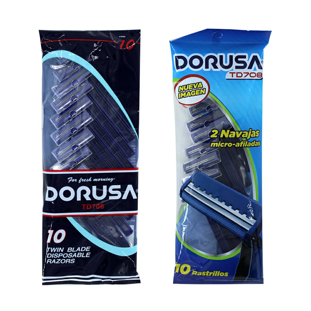 Paquete con 10 rastrillos desechables dorusa / td-708