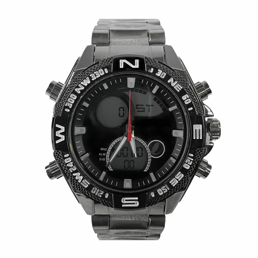 Reloj metálico de mano analógico digital tdm-42