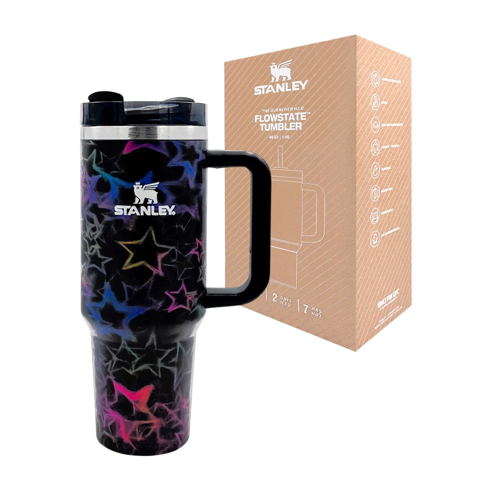 Vaso termo de 40oz - 1.18l con estampado de estrella multicolores, variedad