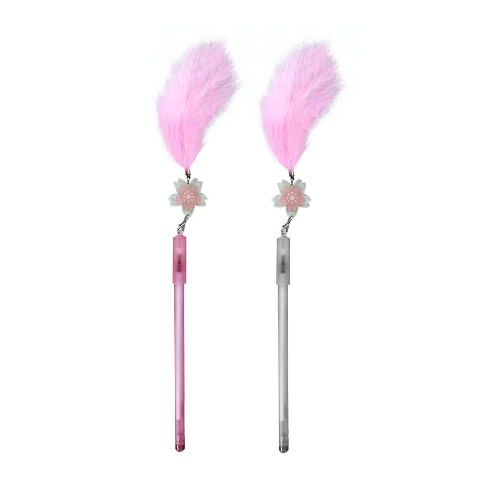 1pza Pluma de gel + llavero en forma de flor de cerezo hz-27-1