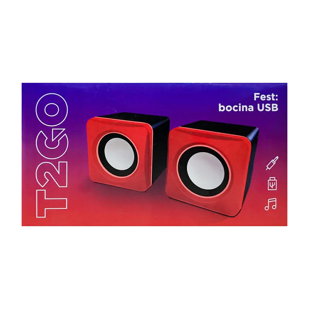 Par de bocinas usb para computadora t2go / tg-b46952