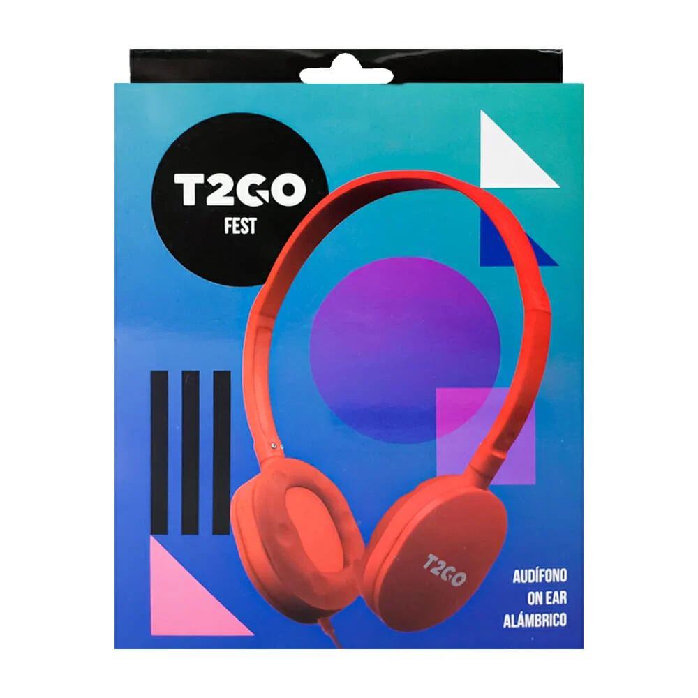 Audífonos alámbricos de diadema con almohadillas acolchadas, variedad de colores / t2go / gt-h29042