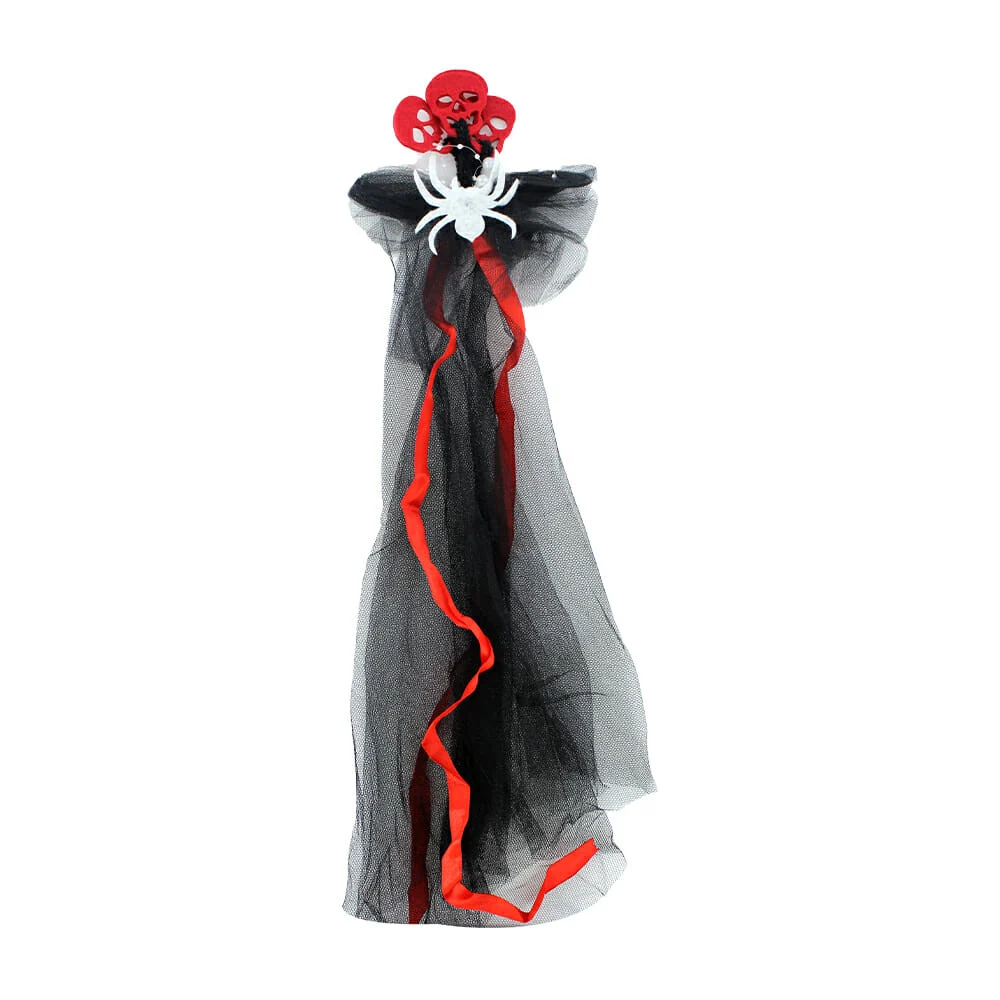 Peineta con velo para disfraz de halloween, variedad de colores / th062