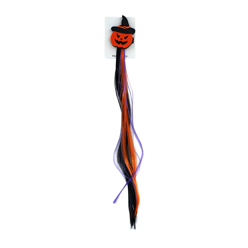 1pza Mechones / extensión de colores con decoración de halloween, variedad de diseños / th065
