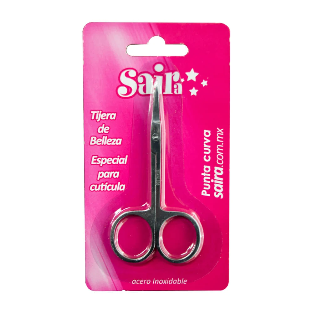 Mini tijera de belleza con punta curva para la cutícula o costura / tj021