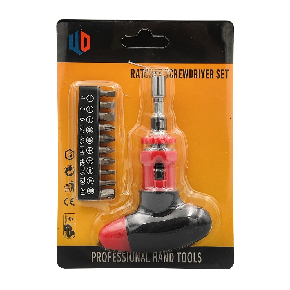 Llave matraca en T con múltiples puntas intercambiables / tl35728