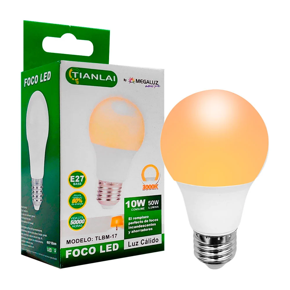Foco led ahorrador tianlai con luz cáli...