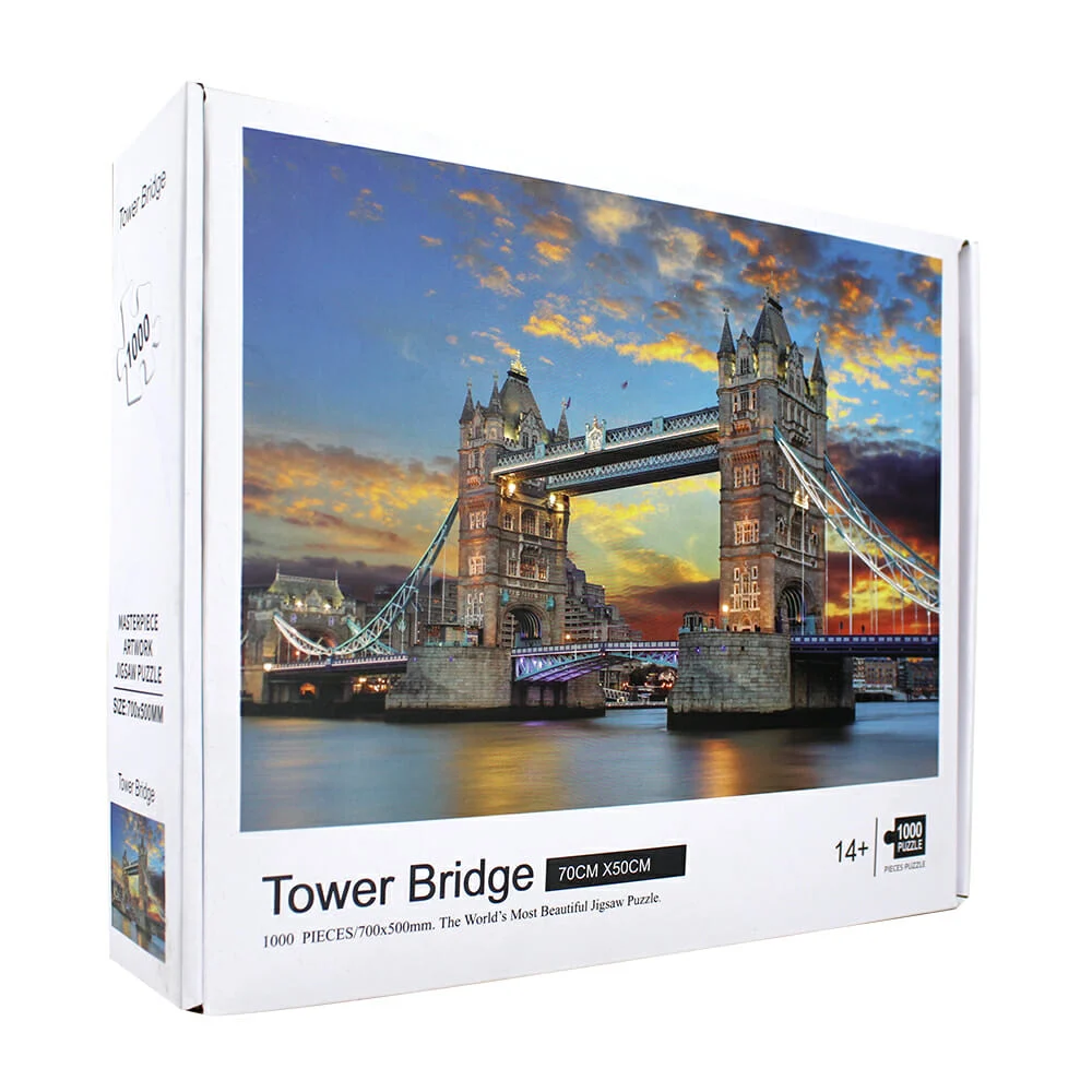 Rompecabezas de 1000 piezas con diseño del puente de la torre londres 70x50cm / toy734