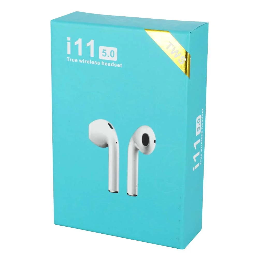 Audífonos blancos bluetooth i11 con est...