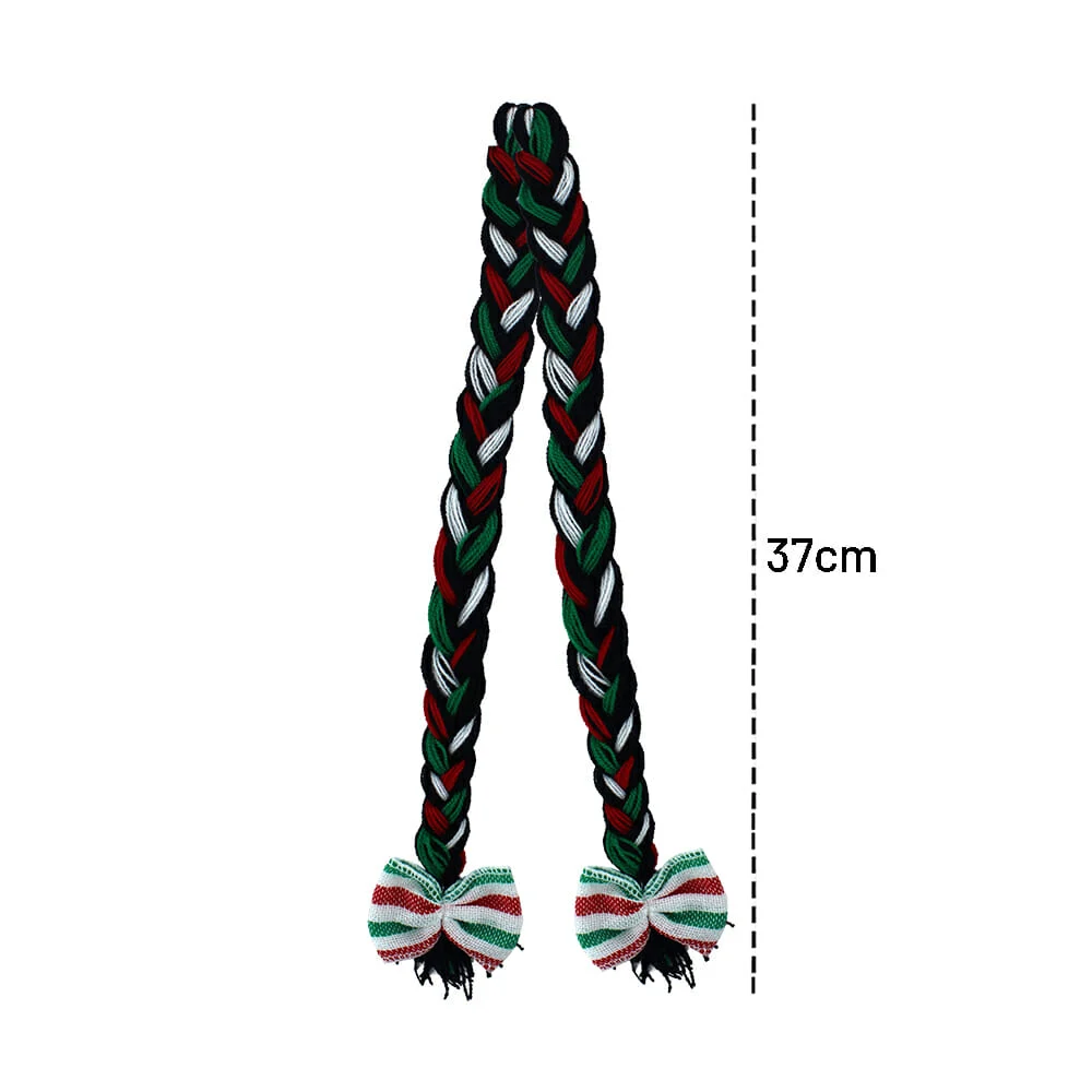 Trenzas de estambre con temática mexicana / trenzas.mx