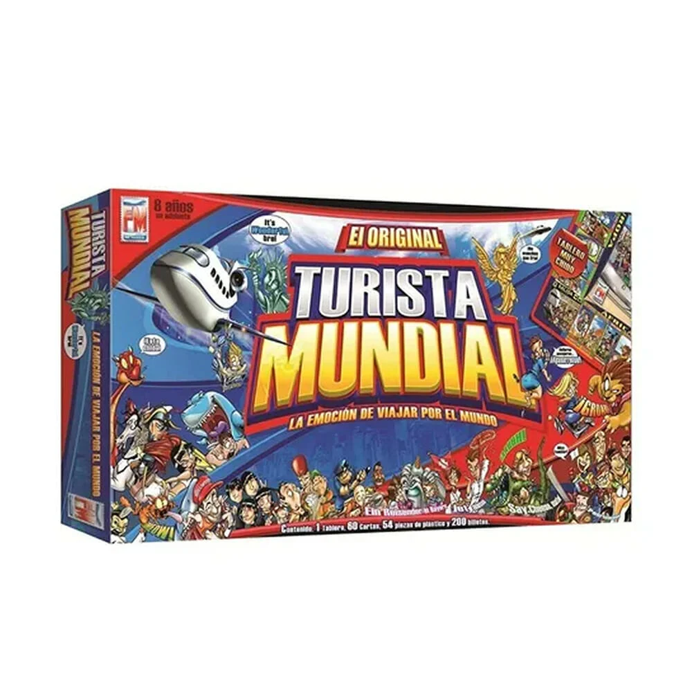 Juego de mesa, turista mundial, variedad de accesorios / 6600