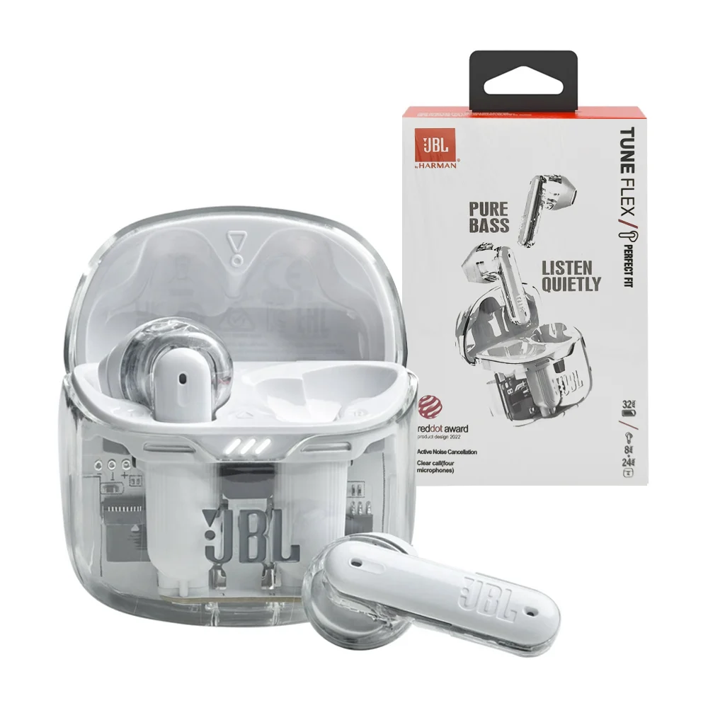 Audífonos inalámbricos bluetooth tune flex con estuche de carga translúcido, variedad de colores / t20