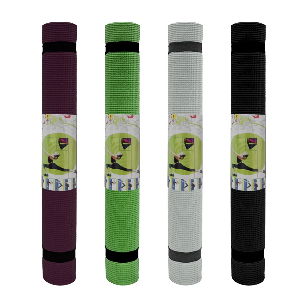 Tapete para yoga, elásticos sujetadores...