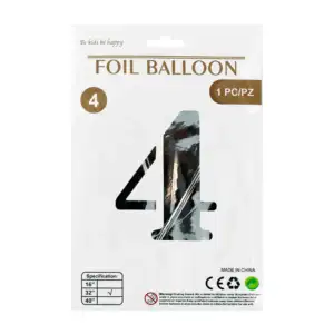 1pza Globo metálico de 32 pulgadas en forma de número, variedad de co…