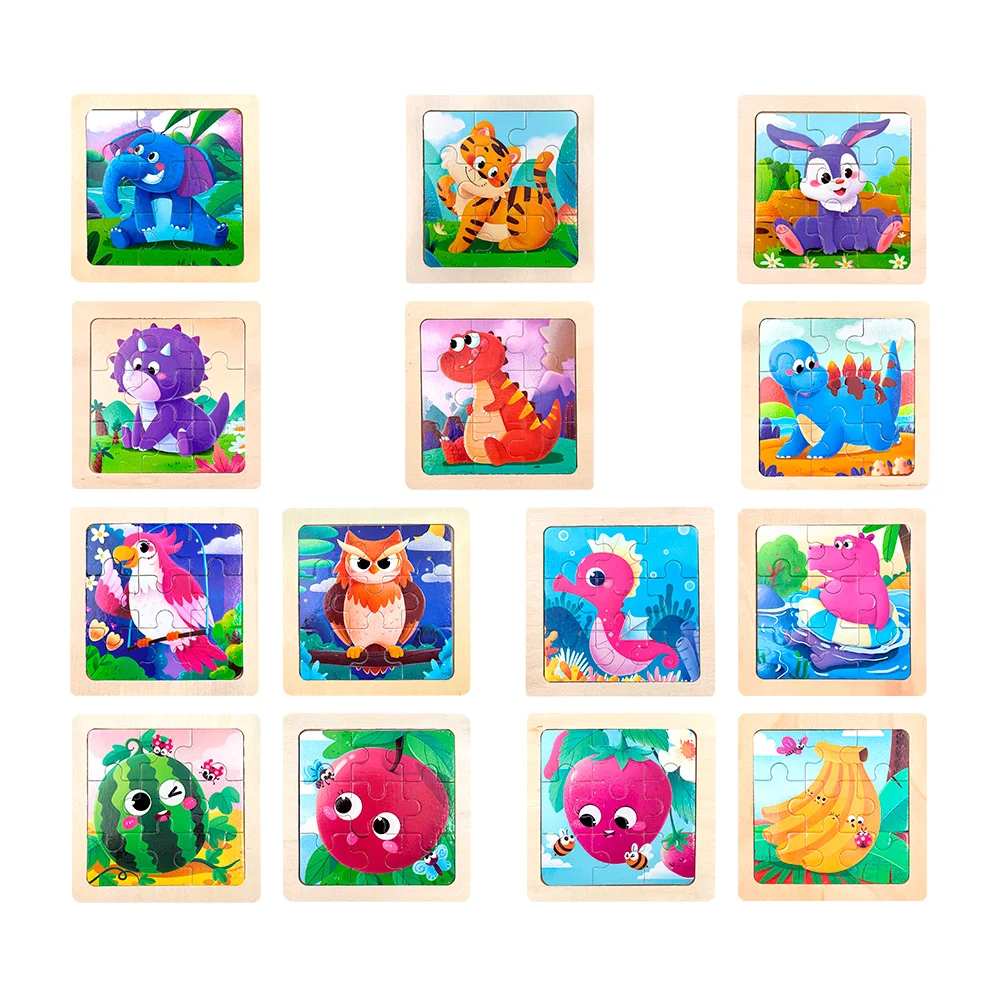 Rompecabezas infantil de 11x11cm con diseños animados, variedad / ty362525