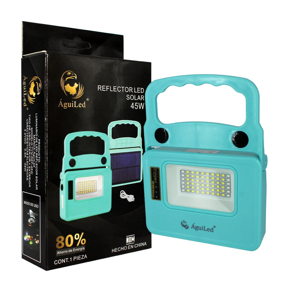 Reflector led solar águiled de 45 watts 14x10.5cm, variedad de colores