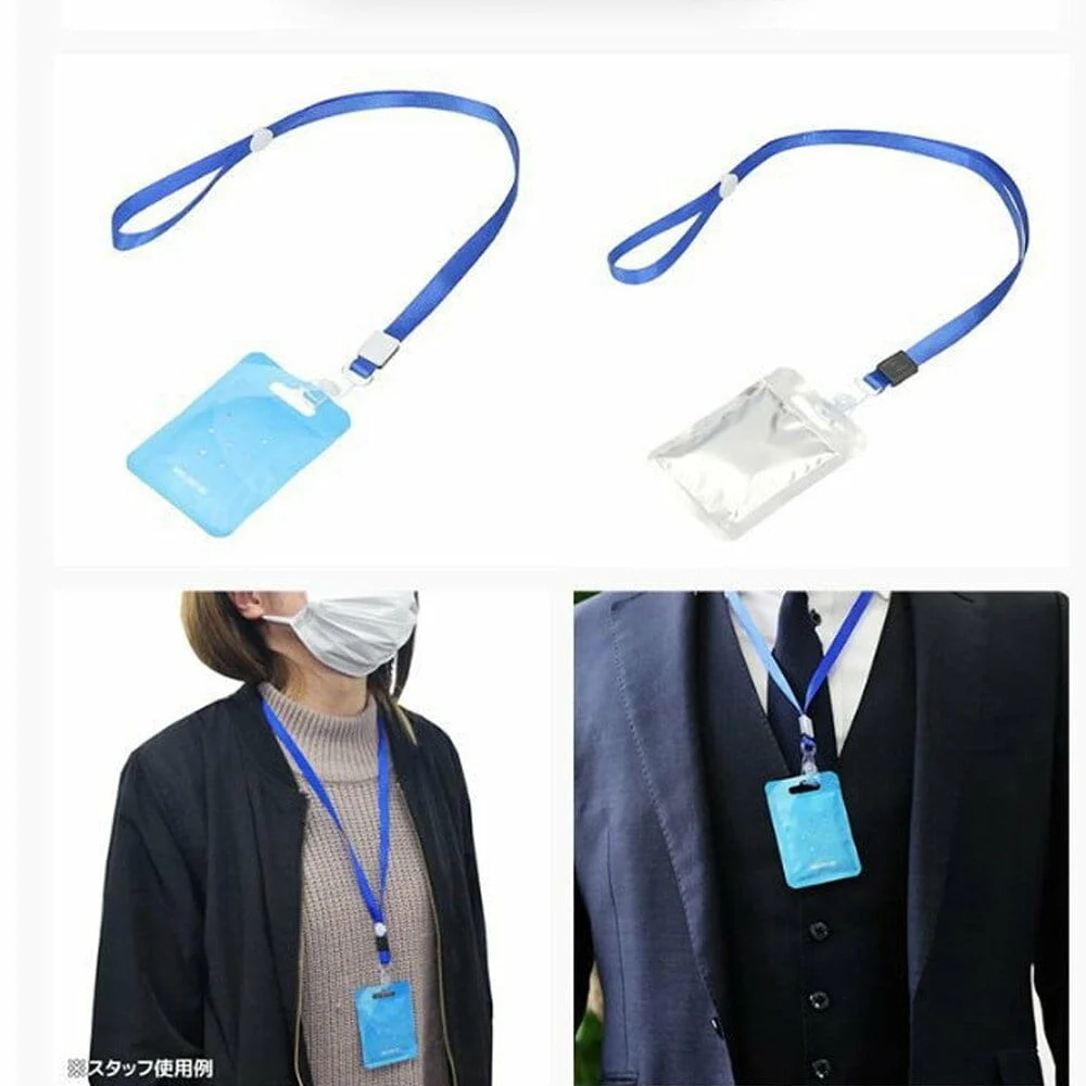 tarjeta sanitizante traje