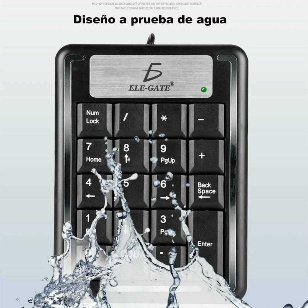 teclado numérico a prueba de agua