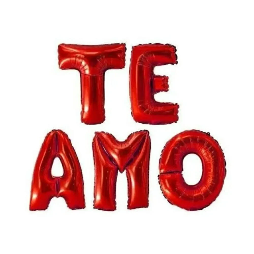 Set 5 globos con frase te amo 16, variedad de colores v-200a / TY357772