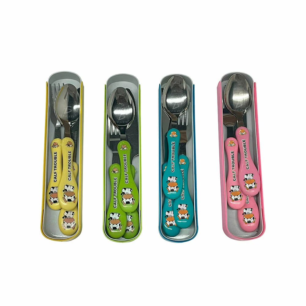 Estuche con cuchara, tenedor y cuchillo ...